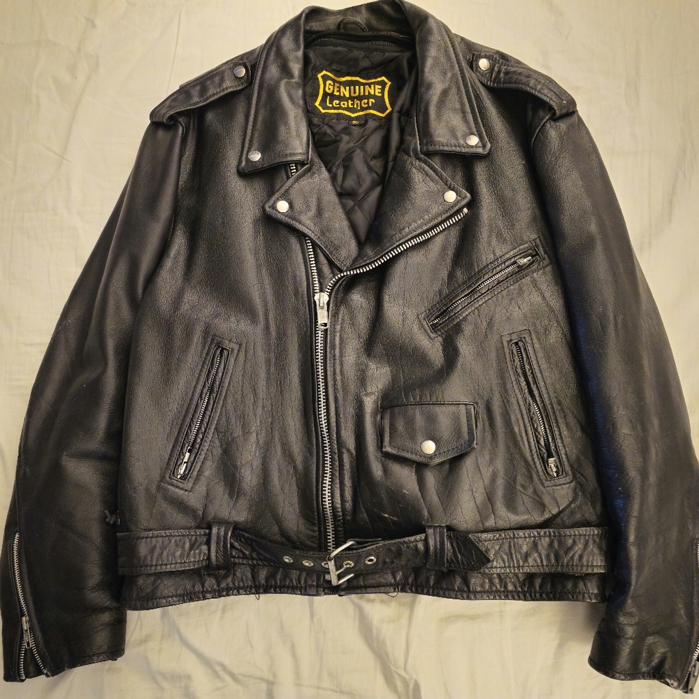 Black Leather Motorcycle Jacket